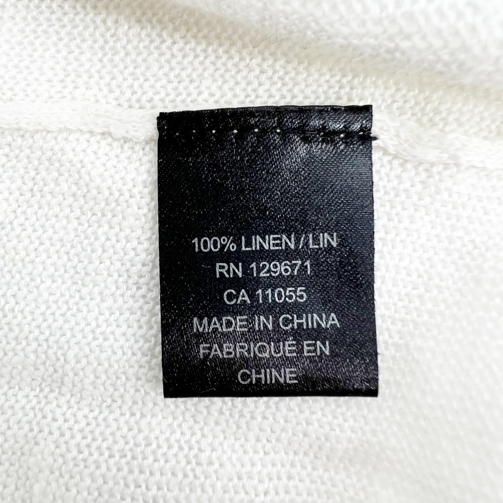 360 Sweater White 100% Linen Knit Sleeveless Tank Top XS Italian Yarn - Picture 5 of 5